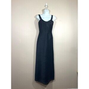 BCBG MaxAzria Bandage Maxi Dress 2 Black Gala Minimalist Cocktail Formal Classic